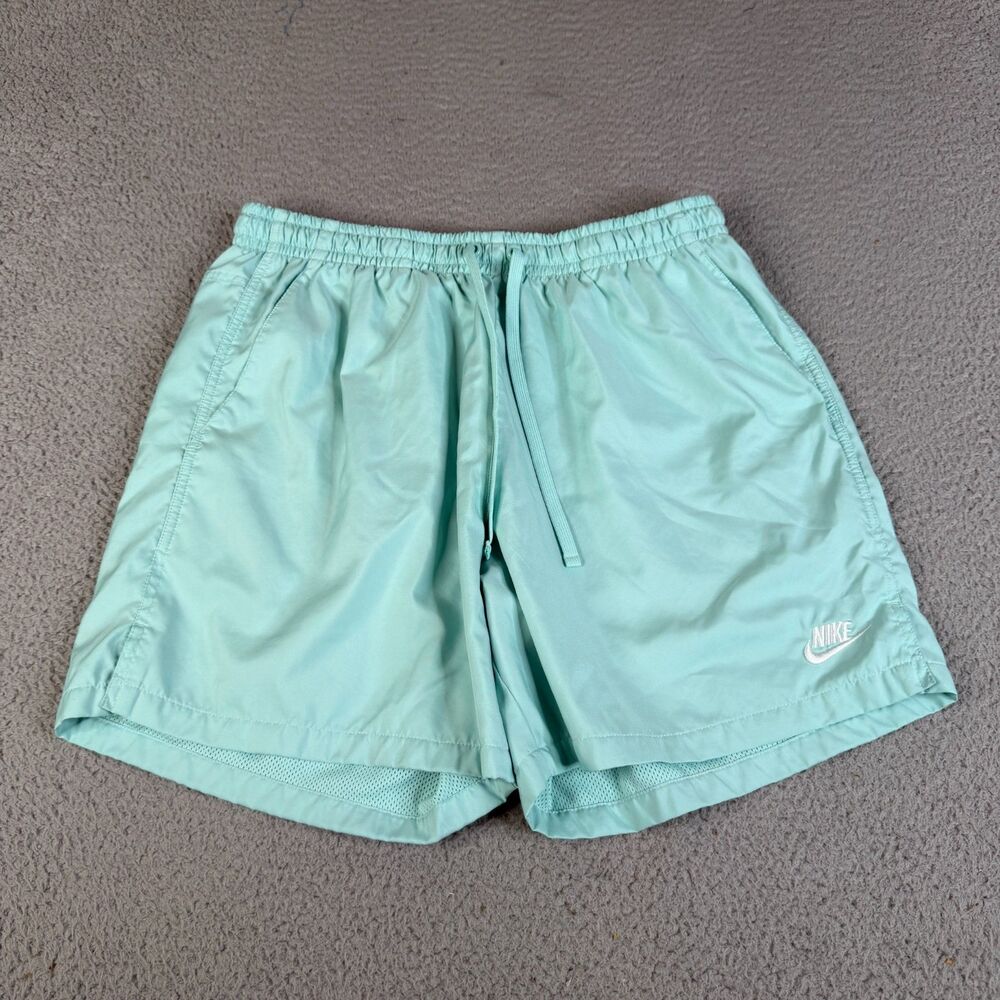 NIKE Sportswear Shorts Mens XL Blue Mesh Lined  Swoosh Pool Lake DR5678-382 Swim